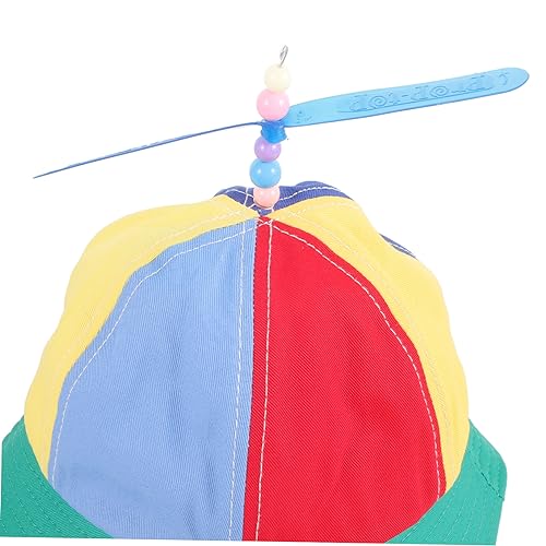 Sombrero para niños de algodón ajustable con hélice divertida para proteger del sol 3