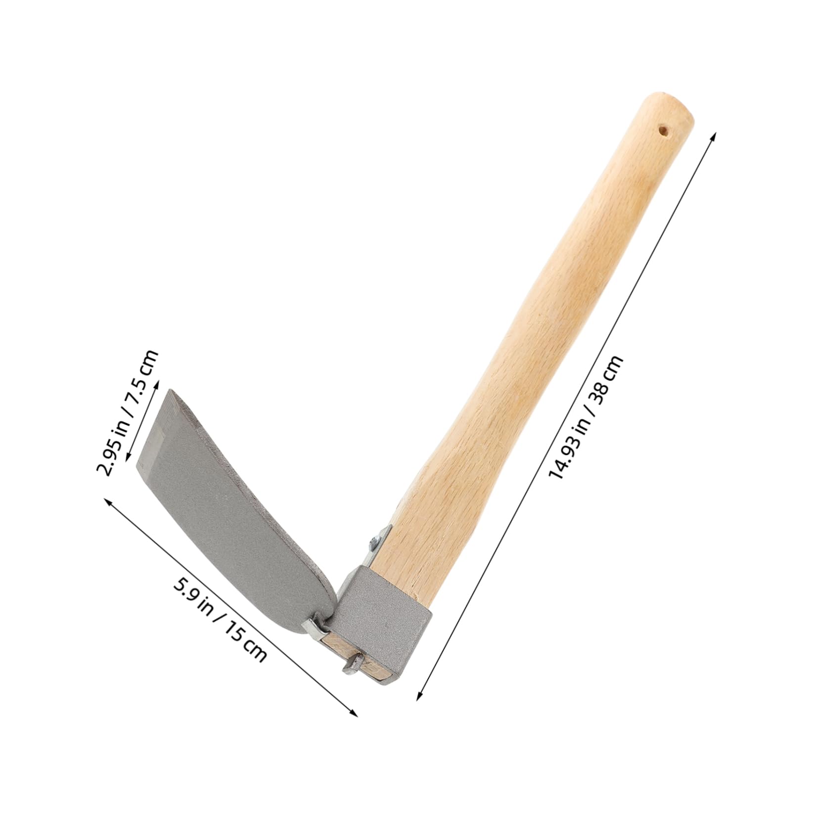 Lurrose 2 Pezzi Zappe da Giardinaggio con Legno Utensile Manuale per Diserbo Piantagione e Coltivazione del per Giardinaggio e Paesaggistica
