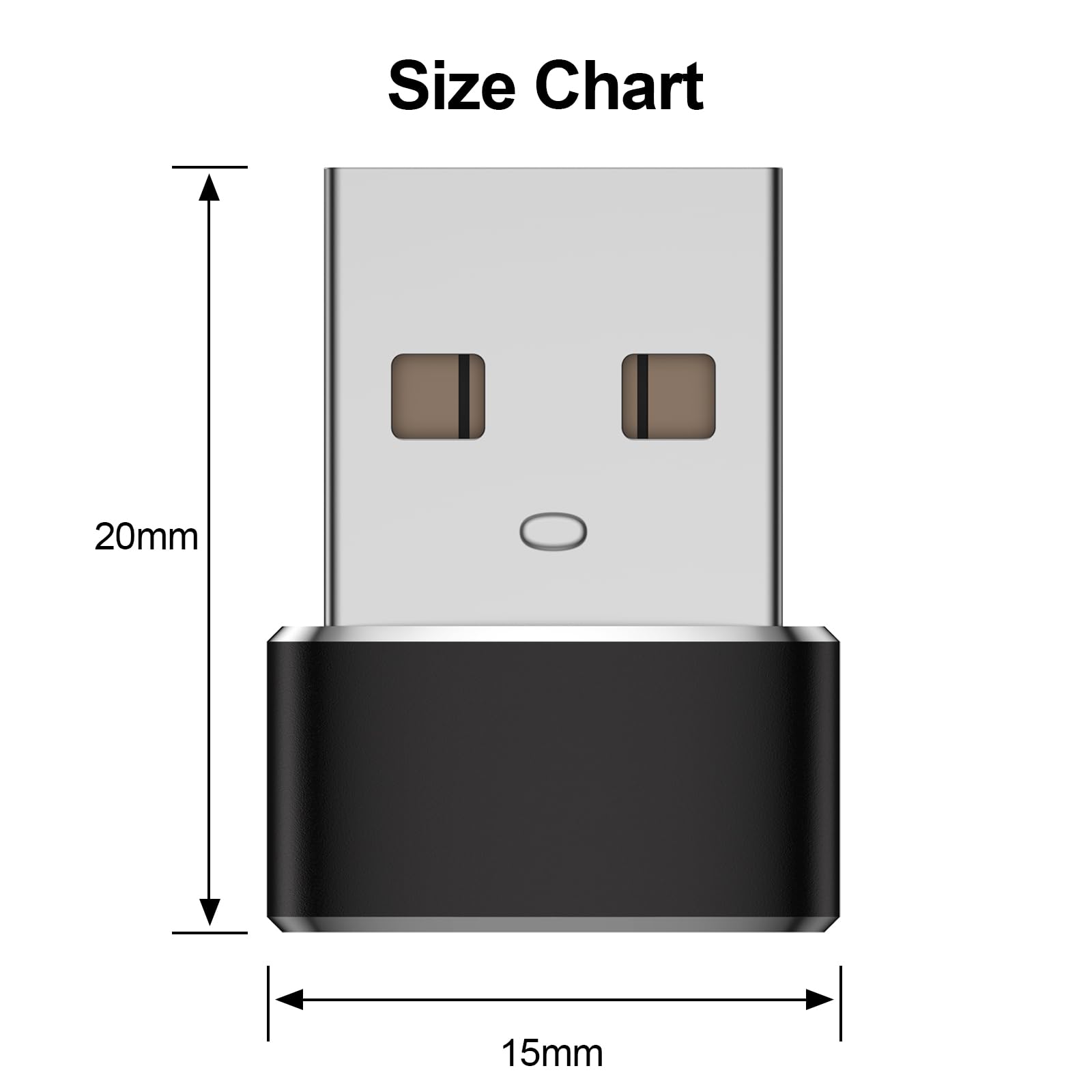 Meliya USB C To USB Adapter 2 Pack - Type C Female To USB A Male Converter For IPhone 15, IPad, Samsung Galaxy