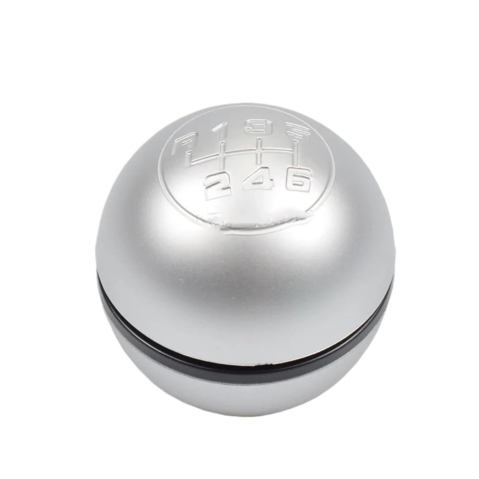 DWTNMEX Gear Shift Knob for Alfa for Romeo 2010-2018 MT 6 Speed Chrome Gear Shift Knob Lever Shifter Head(6 Speed-Matte Silver)