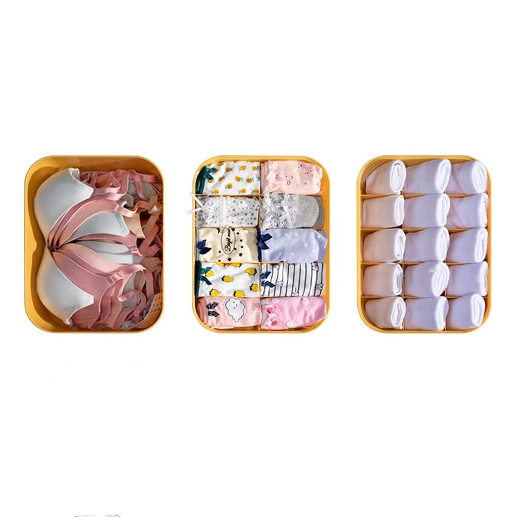Set di 3 Pezzi Scatola portaoggetti per Biancheria Intima Calzini per cassetti Reggiseno Guanti Organizer per Armadio Organizer per cassetti per Biancheria Intima (A 3)