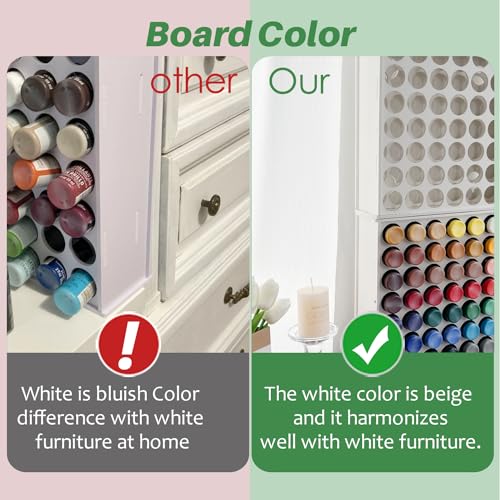 Image of paint organizer, 63 holes acrylic paint organizer, craft storage and Apple Barrel vertical storage, for 2oz Craft Paints