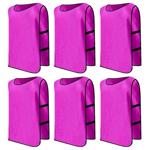 Petos de Futbol Deportivos - Chaleco de Entrenamiento XL para Adultos - 6 Piezas para Futbol, Baloncesto, Rugby - Transpirables
