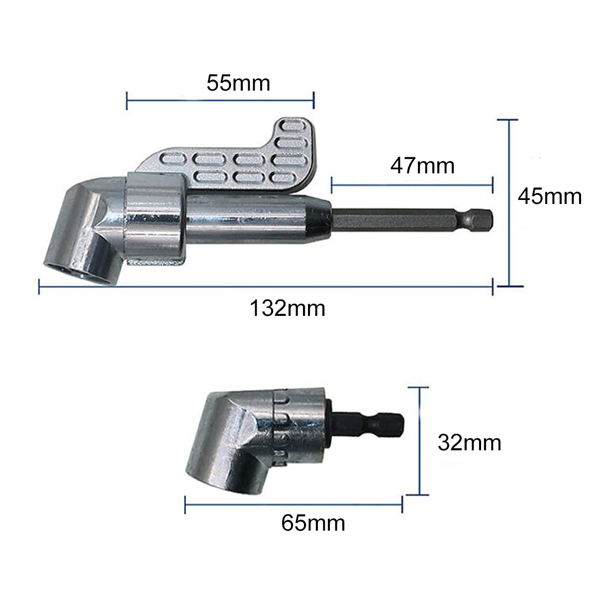 105 Gradi Angolo Retto Driver 1/4 Pollice Esagonale Cacciavite Holder Drill Bit Angolo Driver Power Drill