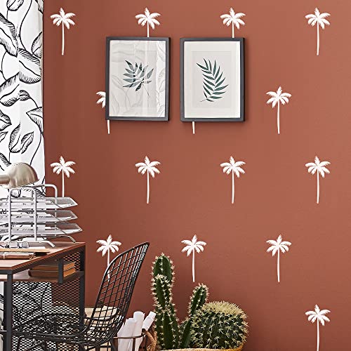 Vinilos decorativos blancos con diseño de palmera 24 pcs miniatura 4