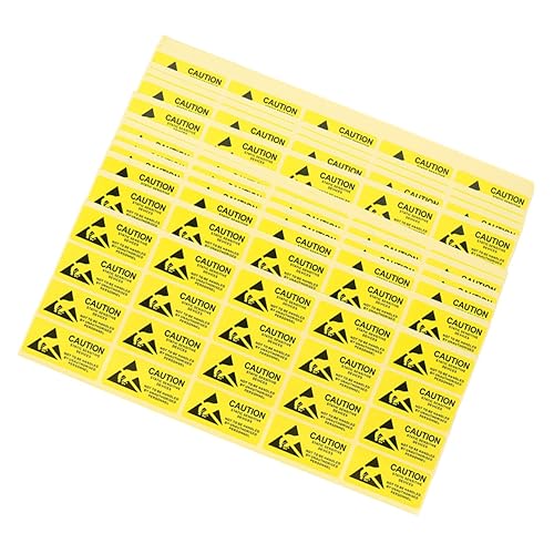 VALICLUD 500 piezas Pegatinas Autoadhesivas de Advertencia Antielectrostática Etiquetas de Señalización Duraderas para Equipos Electrónicos y Cajas Color Brillante y Adhesión Fuerte Uso