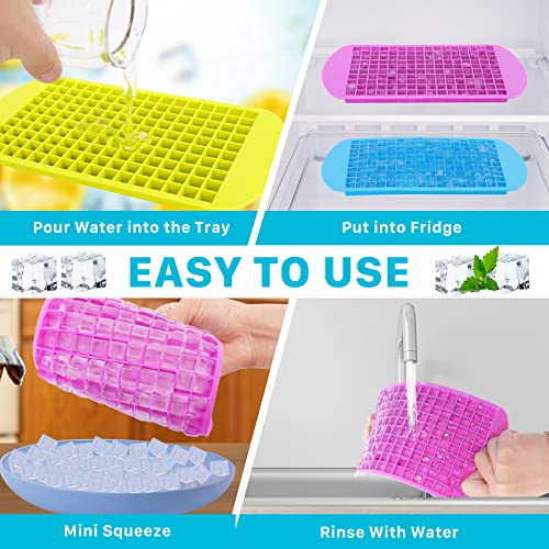 4 Pack Moldes de Hielo Mini de Silicona Flexibles miniatura 5