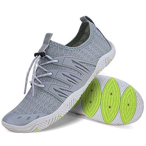 Image of MAYZERO Water Shoes Men Women Swim Surf Shoes Beach Pool Shoes Wide Toe Hiking Aqua Shoes Winter House Slippers