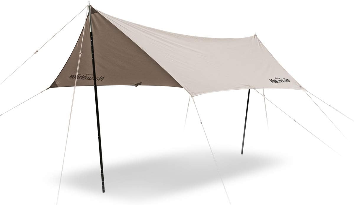 Naturehike 綿布tc素材天幕タープ 防水タープ日焼け 耐引裂性耐久性軽量 ポータブル 防水性 シェード キャンプ ハイキング 収納バッグ付 お気に入り