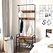 IRONCK Industrial Hall Trees with Bench and Coat Racks, 3-in-1 Hall Tree Entryway Storage Shelf, Accent Furniture with Metal Frame, Easy Assembly, Rustic Brown