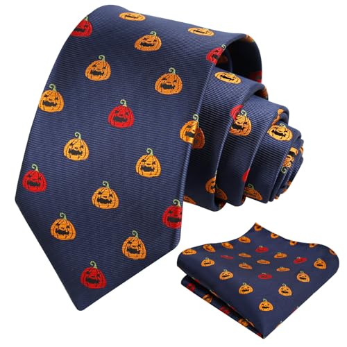Image of Alizeal Mens 3.15'' Gradient Novelty Pattern Tie Set with Pocket Square Casual Color Tie Set
