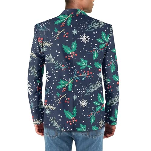 Blazer Men Lightweight Men's Suit Jacket for Christmas Party Banquet Regular Fit Mens Sport Coats with Pockets4