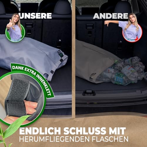 COTTARA® Pfandflaschen Sammelbehälter mit Bambusrahmen - extra stabil 80 L – Ansicht 6
