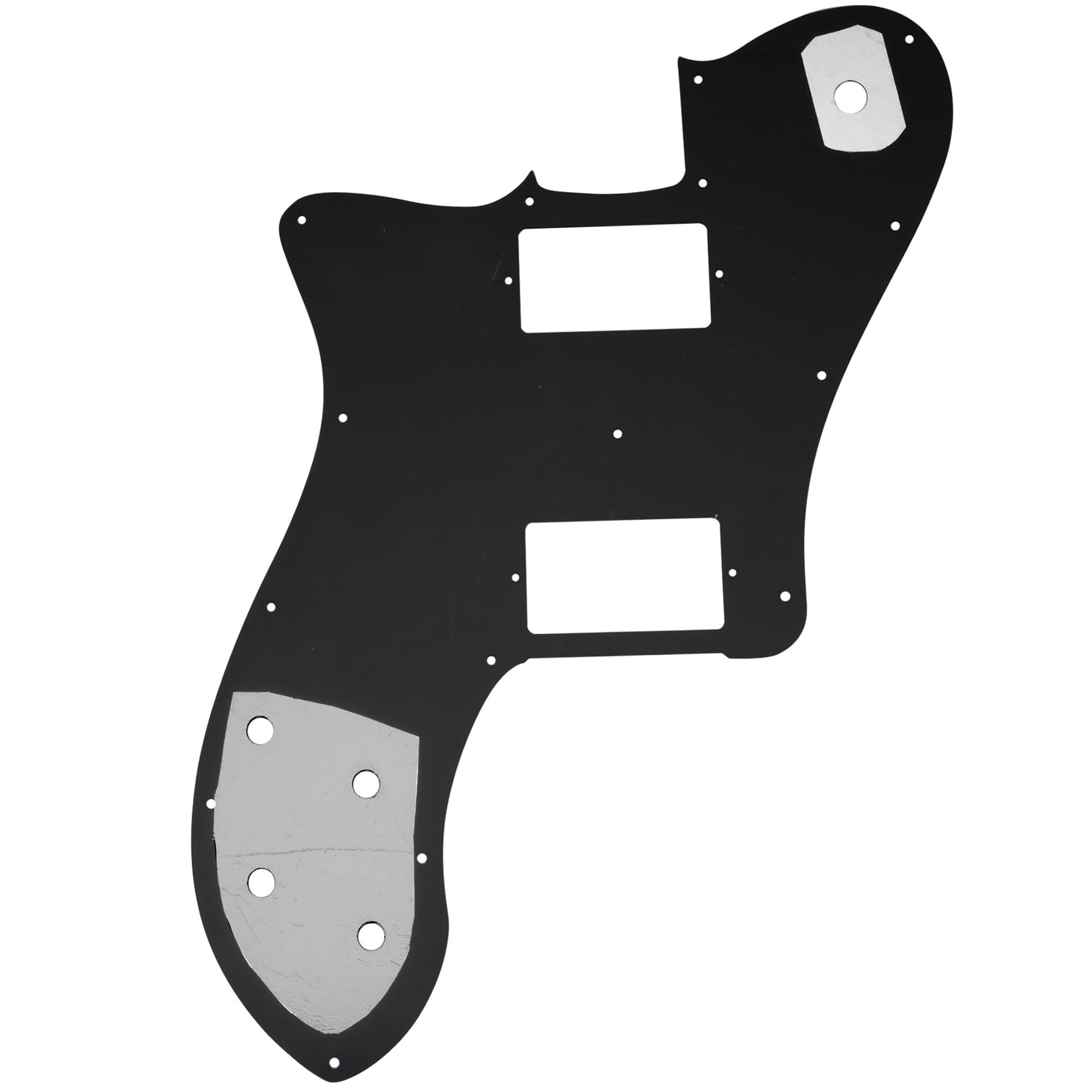 Musiclily Pro 15 Otworów Pokryty HH Maskownica Pickguard do Gitary Elektrycznej Mexico Fender 72 Tele Deluxe Style, 3 warstwowy Czarny
