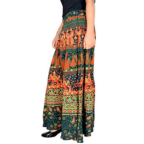 Image of Rajvila Women's Cotton Regular Fit Printed Palazzo for Women (P38NT 0007)