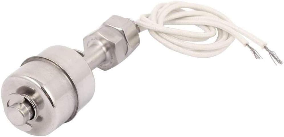 Wired Water Liquid Level Sensor Dual Ball Stainless Steel Float Switch Silver Tone (50mm)
