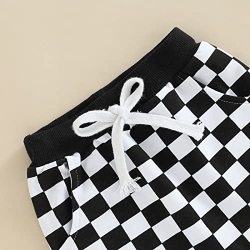 Toddler Baby Boy Girl Checkerboard Plaid Pants Elastic Waist Casual Trousers Spring Summer Fall Winter Long Pants4