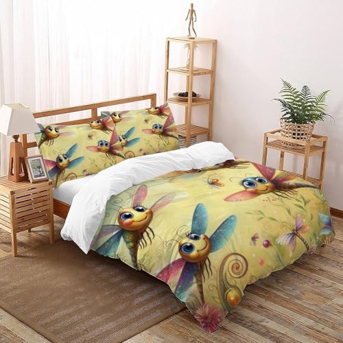 Housses de couette 3D enfants libellule pour des nuits douces