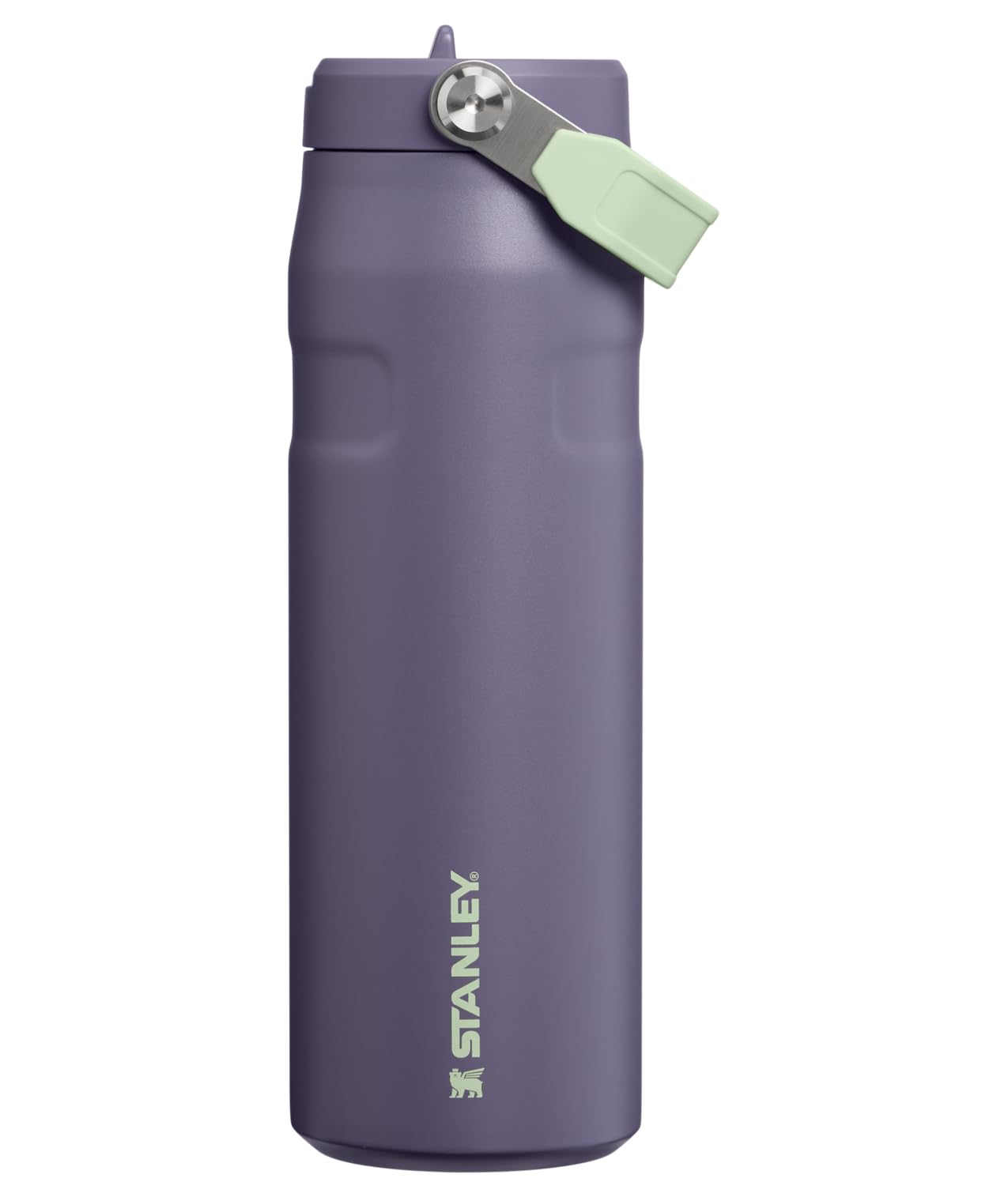 STANLEY IceFlow Flip Straw 2.0 Bottle, 24 oz, Purple Umbra | Easy Carry Handle | Twist On Lid and Flip Up Straw | Lightweight Water Bottle | Insulated Stainless Steel | BPA-Free