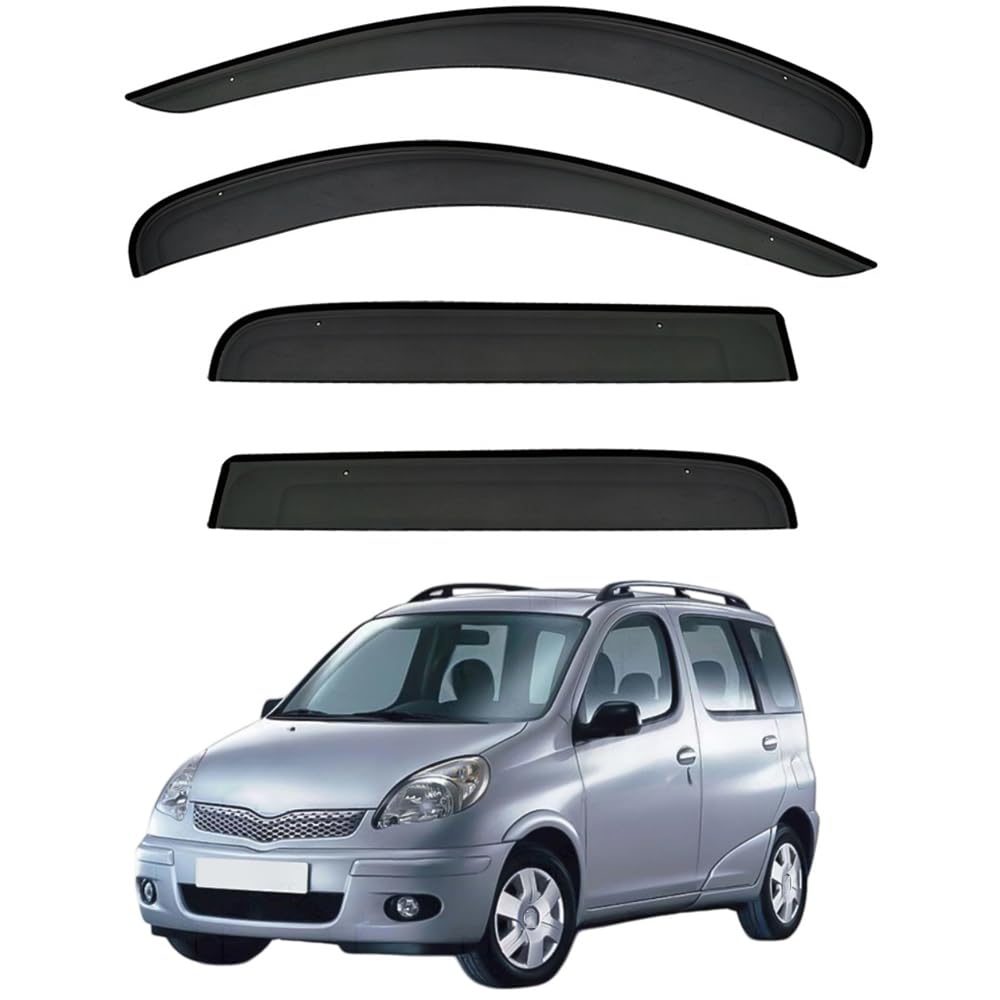 Qoemrhelt Normal 4Pc Set In-Channel Wind Deflectors, For Toyota Yaris Verso Xp20 1999-2006 Window Visors Rain Guards Vent Visors Rain & Sun Protection,Car Accessories