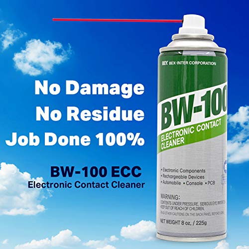 Bw-100 Non-Flammable Electronic Contact Cleaner Aerosol Spray- Safely Cleans Joycons, Computers, Pcb, And More - Removes Dust, Dirt And Contaminants On Contacts - Quick Dry| 8Oz/225G | Pack Of 3 #TOP5