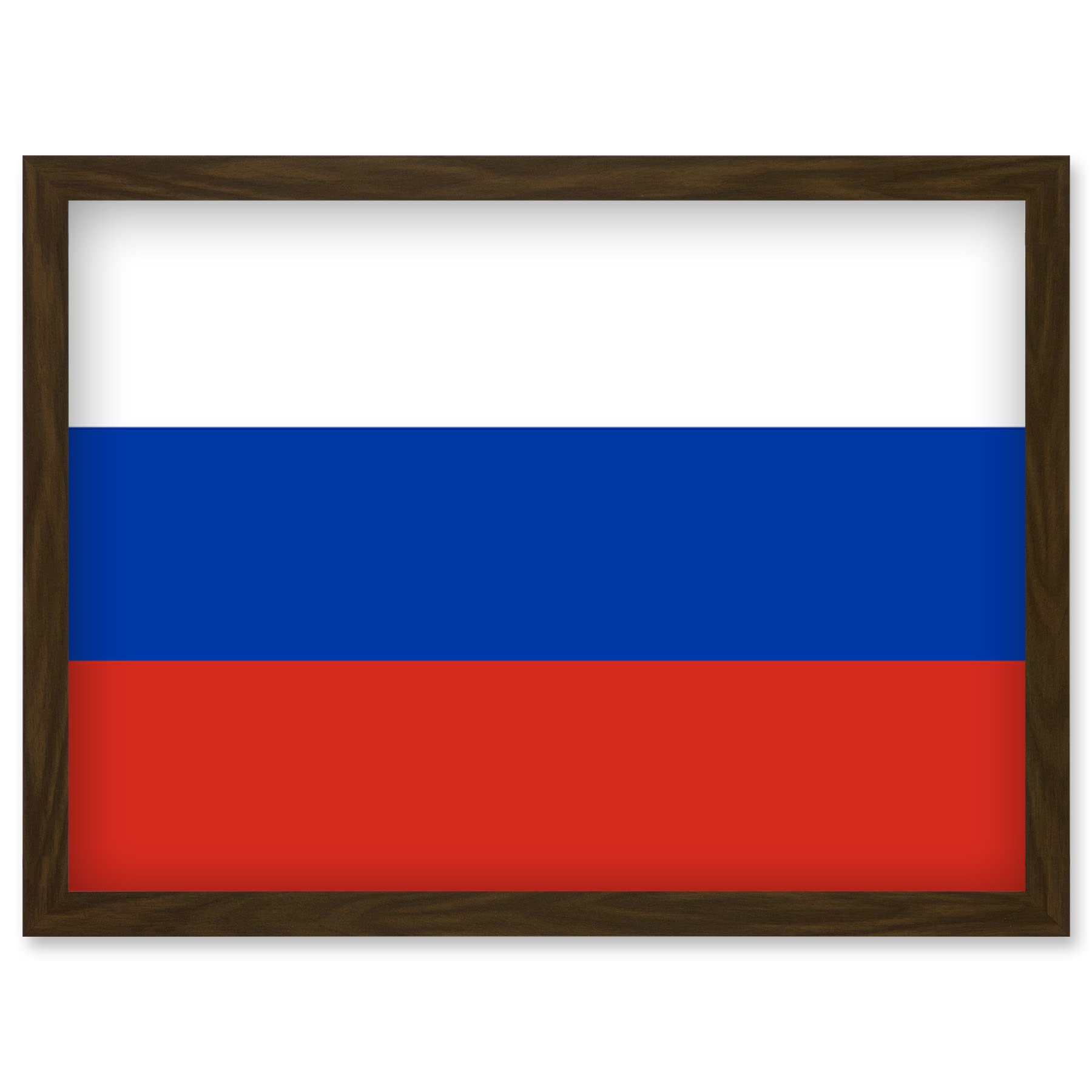 Artery8 Russian Federation National Flag Patriotic Vexillology World Flags Country Region Poster Artwork Framed Wall Art Print A4