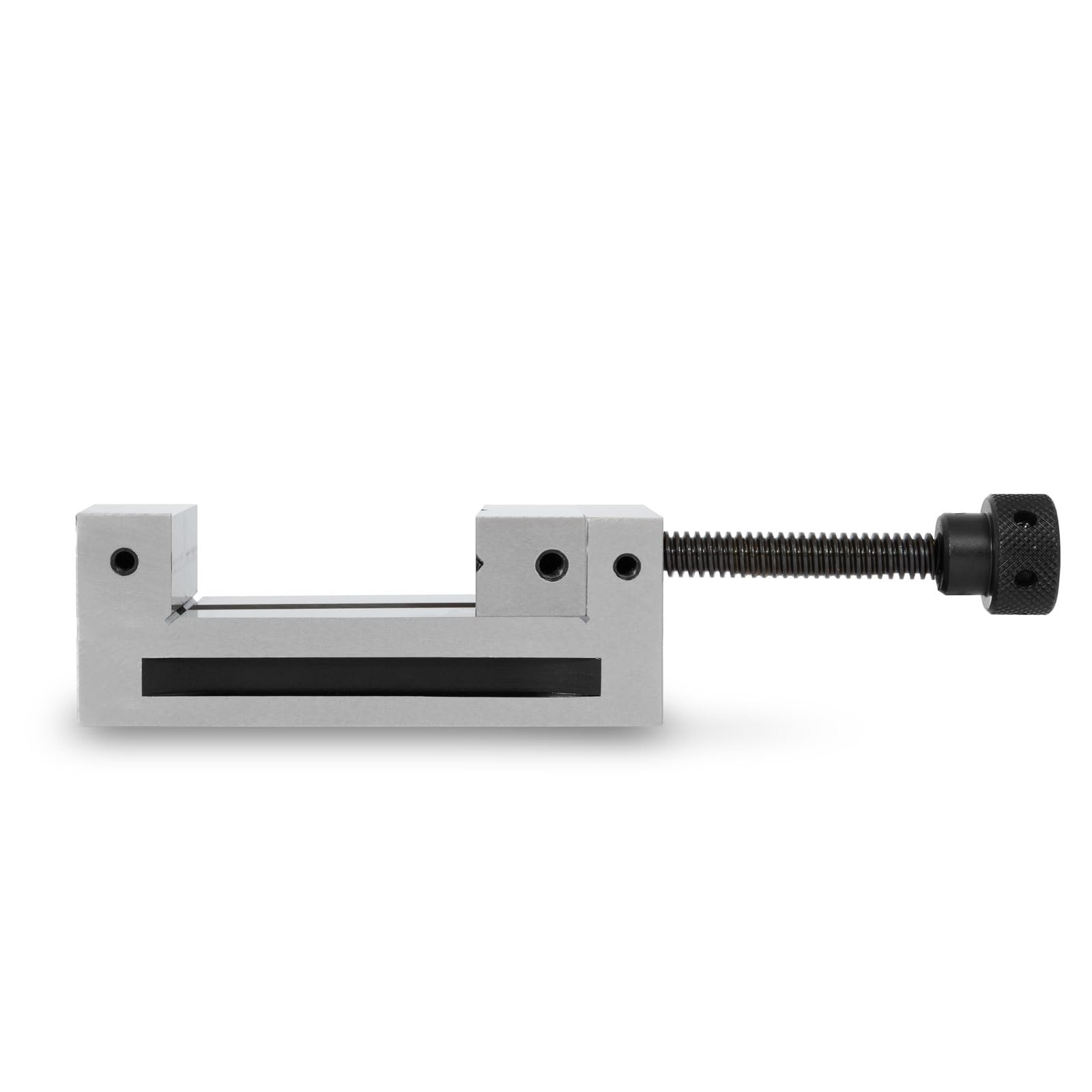 EBERTH Etau de précision avec broche, largeur des mors 100mm, force de serrage maximale 125mm, hauteur des mors 45mm, en acier robuste, professionnel, pour divers travaux, étau d'atelier