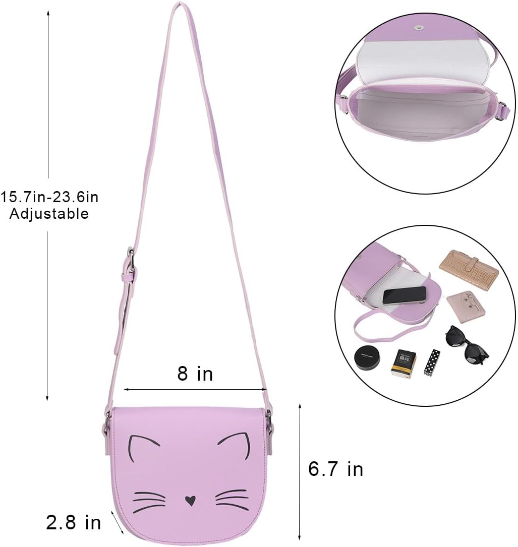 Gladdon Crossbody Bags for Teen Girls Small Fashion Preteen Purses Cat Birthday Gift for Girl - Image 4