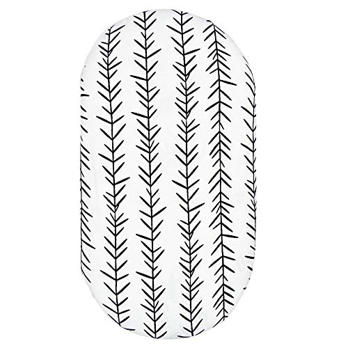 2 Pack Stretch Bassinet Sheet Moses Basket Sheet, Neutral Cradle Sheet For Bassinet Pads/Mattress, For Boys Girls (Black) #TOP2