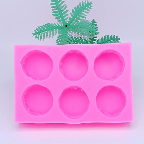 Miniatura 6 de 6 agujeros Macaron molde de silicona fondant pastel chocolate hornear molde suministros (color aleatorio)