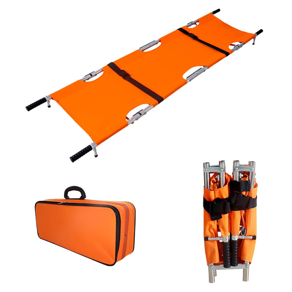 Civière pliante portable en alliage d'aluminium avec son sac de transport léger