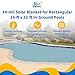 Blue Wave 16 Feet x 32 Feet Rectangular Solar Blanket – 14 Mil Pool Cover with Thermal Bubbles to Retain Heat & Reduce Evaporation – Fade-Resistant Solar Cover for Inground Pools – Clear