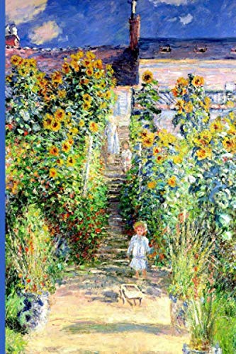 InspirationzStore Notebooks: The Artist's Garden at Vetheuil Monet art cover Discreet Internet Password Book Organizer A5 Notebook Logbook, website login details keeper Online Accounts manager