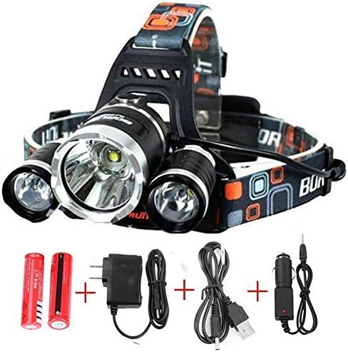 Newest and Best Version Headlamp, Brightest LED Headlamp 20000 Lumen Flashlight Improved LED, Rechargeable 18650 Headlight Flashlights Waterproof Hard Hat Light, Bright Running Headlamps