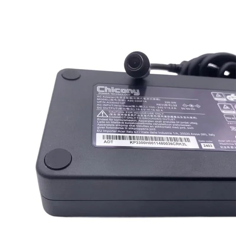 330W 19.5V 16.92A 7.4 * 5.0mm Power Adapter for Acer Predator Helios 700 PH717-71-785M Gaming Laptop Power Supply(UK)