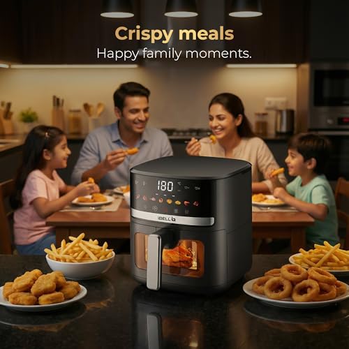 Image of IBELL AERO FRY 550 Digital Air Fryer 5.5L, 1350W | Oil-Free Cooking | Touch Control Panel | Adjustable Temperature | Multi-Function Fry, Bake, Grill & Roast | Large Family Size | Black