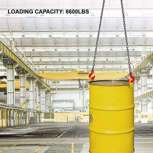 1m 2T Grade 100 Chain Sling, Heavy Duty Carrello di Sollevamento con Ganci di afferrare, truccatura in Acciaio Legato forgiato per Il Movimento del macchinario e l'uso Industriale