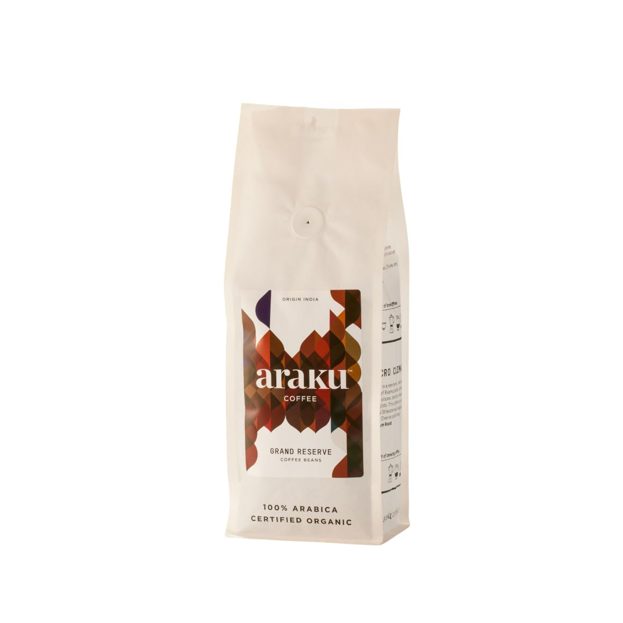 ARAKU Coffee - Grand Reserve - Freshly Roasted 100% Arabica Medium Roast Specialty Coffee - 250 G (Whole Bean), Bag