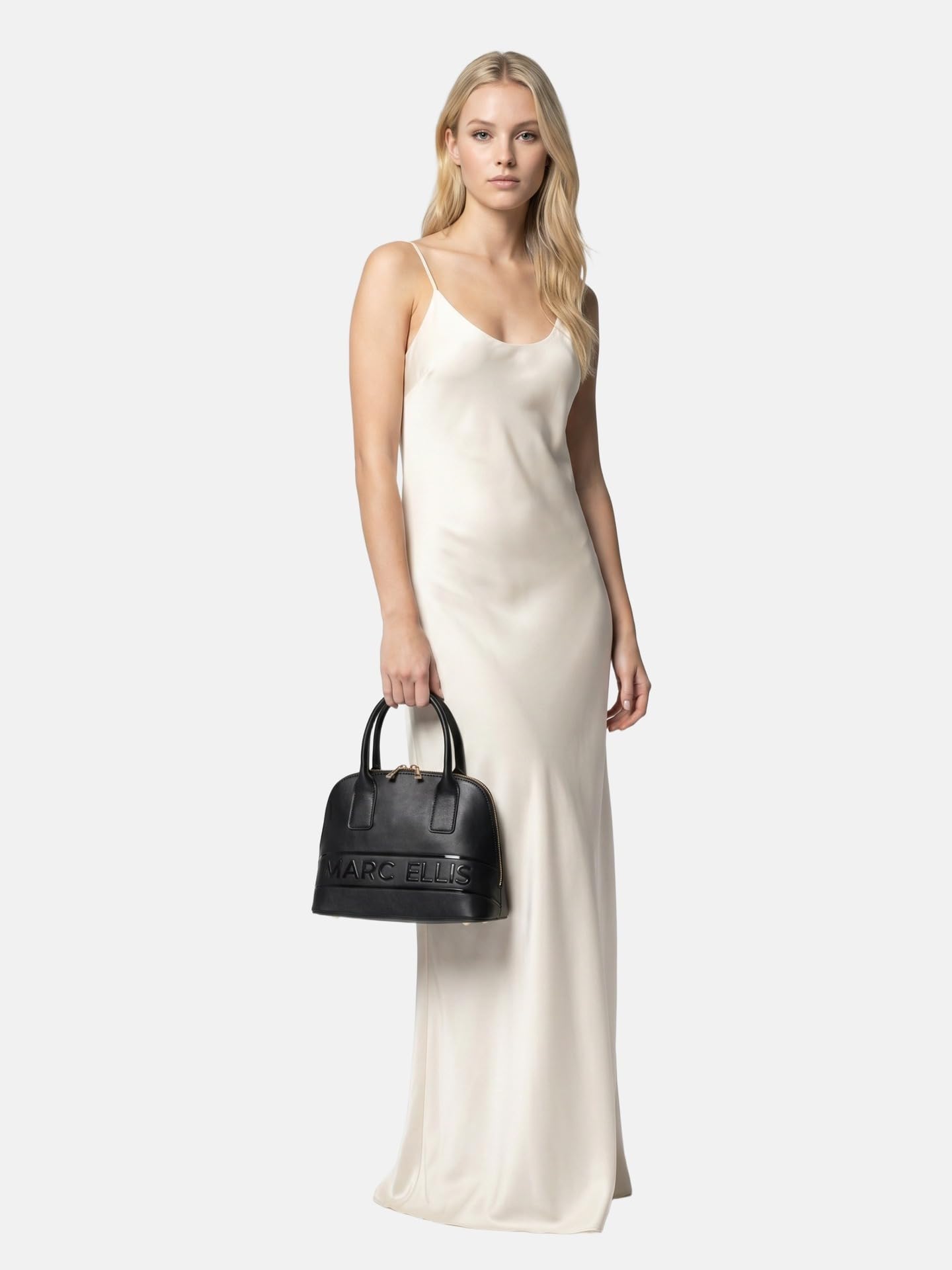 MARC ELLIS Borsa a Spalla Donna Deep Bag Beige Poliuretano