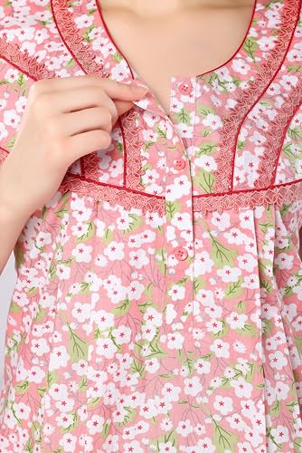 Image of Soulemo Women's Pure Cotton Floor Length Nighty 1663