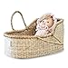BEBE BASK Premium Baby Doll Bassinet - Handcrafted & Award-Winning Seagrass Moses Basket - Doll Carrier with Luxe Mattress