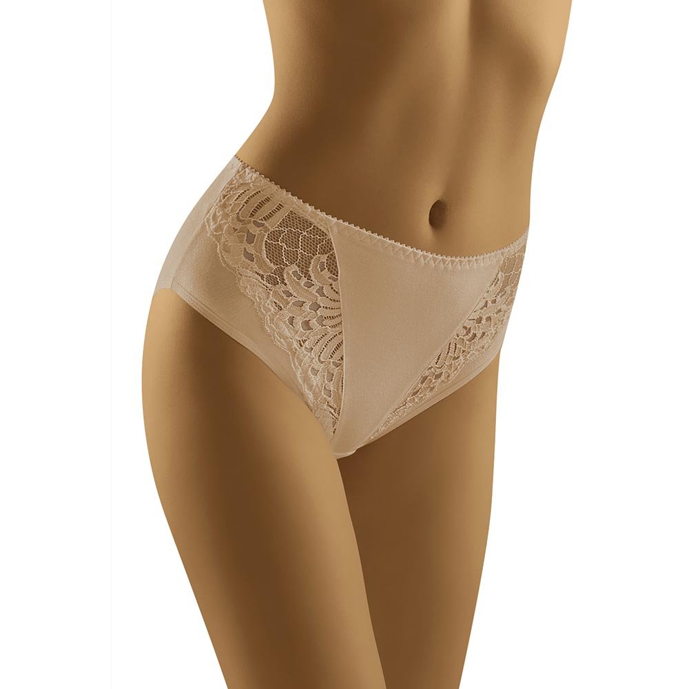 Wolbar Elegant Womens Briefs with Lace WB51, Beige,M