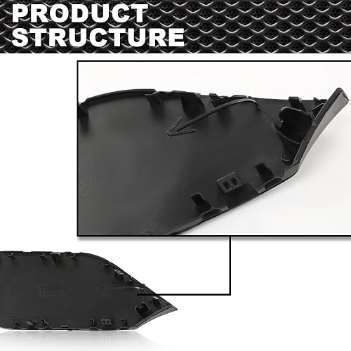 Miniatura 4 de Cubierta de gancho de remolque para parachoques delantero compatible con Nissan Rogue 2017 2018 2019 2020 negro tapón de remolque 622A0-6FL0H