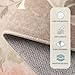 Lahome Vintage Floral 8x10 Area Rugs,Soft Living Room Rugs Boho Large Area Rug Machine Washable, Low Pile Pink Rugs for Bedroom Girls Carpet for Nursery Rug Playroom Dining Room(8'X10',Beige)