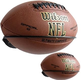 Wallniture Sporta Wall Mount Football Holder Ball Storage Rack Steel Black Set of