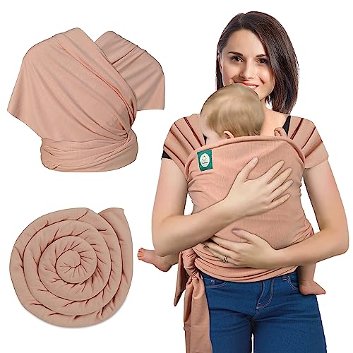Nimababies Baby Wrap Carrier - Soft & Breathable Cotton-Spandex Hands-Free Infant Sling For Newborns cover