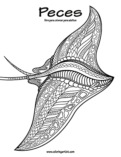 Peces libro para colorear para adultos 1 (Spanish Edition)