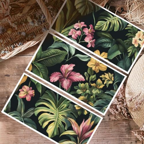 Décalcomanies de meubles OLYCRAFT plantes tropicales pour relooker une commode - 5