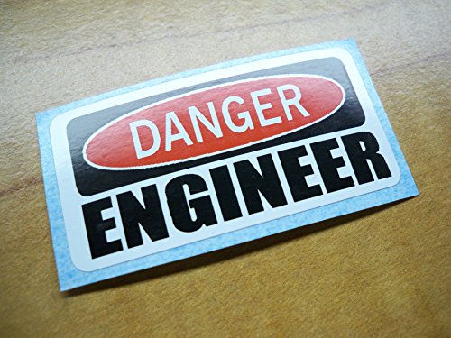 Danger - Engineer Hard Hat Sticker/Decal/Label Tool Lunch Box Helmet Funny