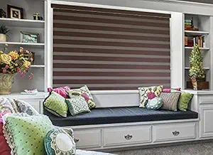 ZEBRA BLINDS Polyester Curtain for Windows/Outdoor Decor (Coffee)